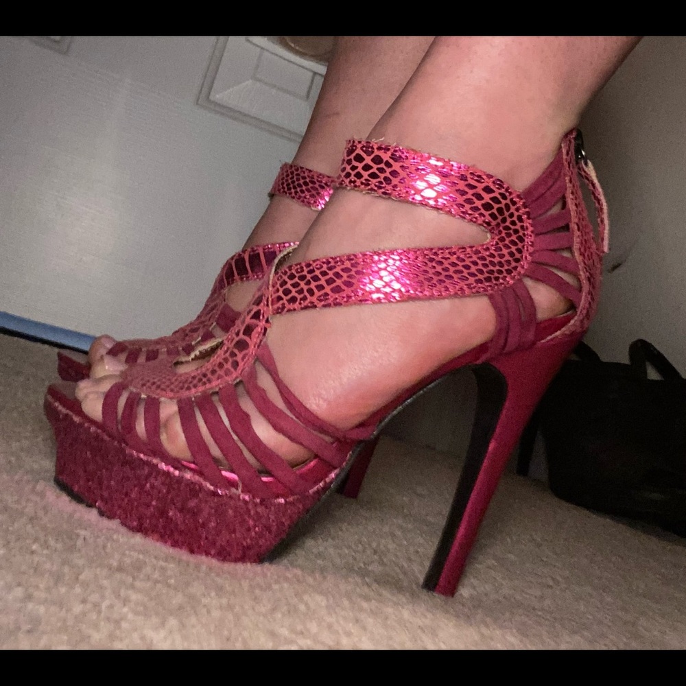 Pink Charlotte Russe Sandal High Heels size 6